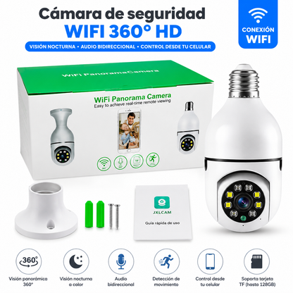 Cámara de seguridad WIFI 360º HD con visión nocturna